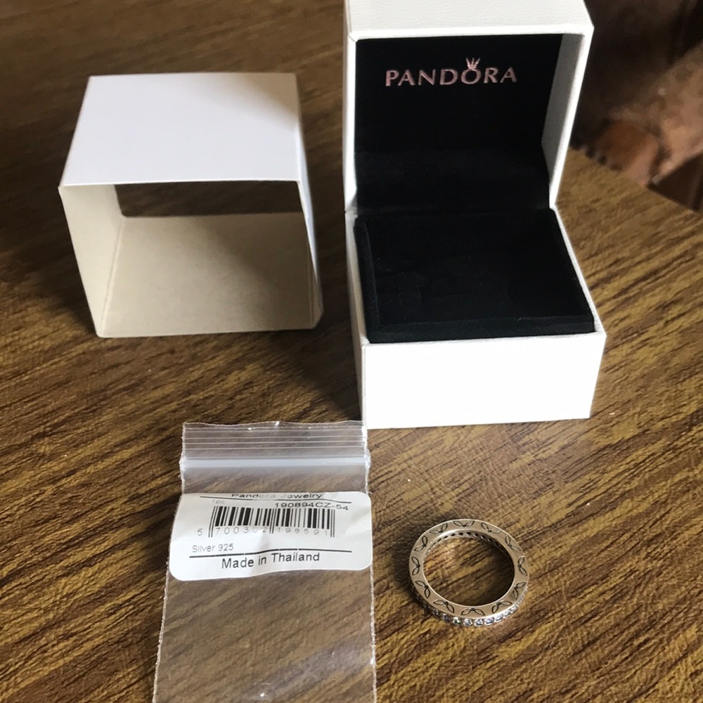 Pandora Eternity CZ Engraved Band Size 54/7